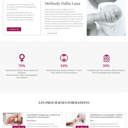 Création site internet - Formation spécialiste allaitement